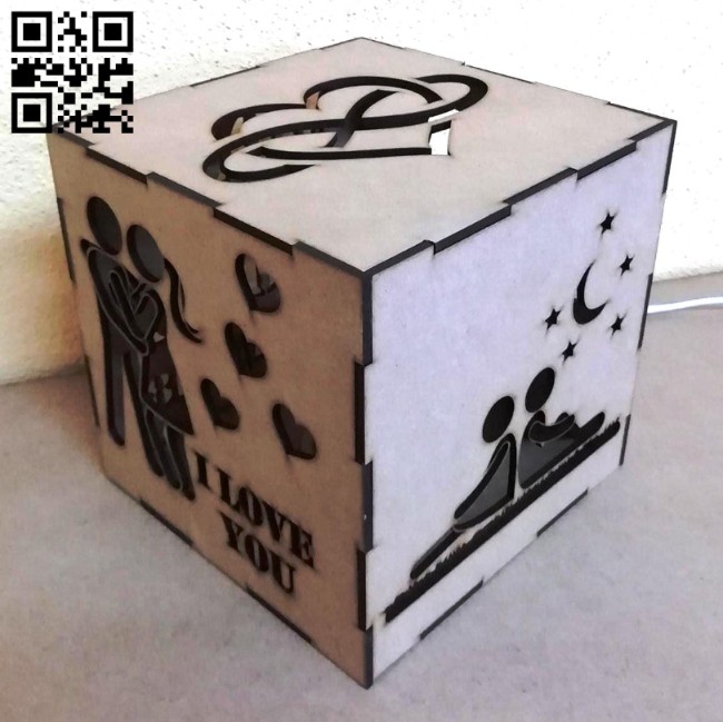 Love cube E0014587 file cdr and dxf free vector download for laser cut