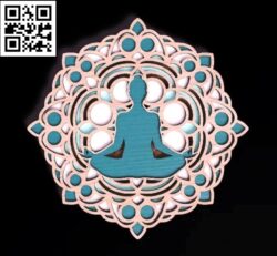 Meditation Mandala E0014855 file cdr and dxf free vector download for laser cut