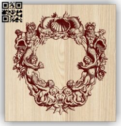 Mermaid wall decor E0014785 file cdr and dxf free vector download for laser engraving machine