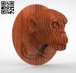 Monkey 3D puzzle E0014616 file cdr and dxf free vector download for laser cut