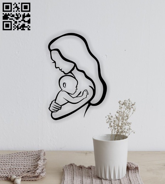 Motherhood E0014780 file cdr and dxf free vector download for laser cut plasma