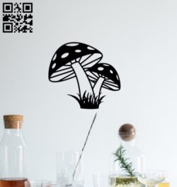 Mushroom wall decor E0014684 file cdr and dxf free vector download for laser cut plasma