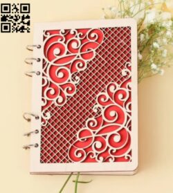 Notebook cover E0014729 file cdr and dxf free vector download for laser cut