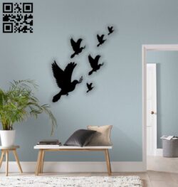 Pigeon wall decor E0014492 file cdr and dxf free vector download for laser cut plasma