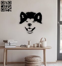 Puppy dog head wall decor E0014622 file cdr and dxf free vector download for laser cut plasma