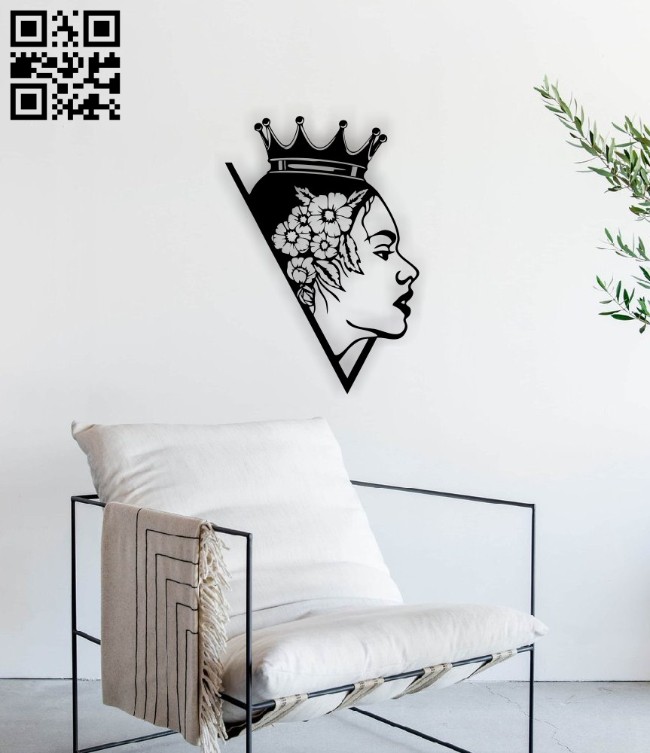 Queen wall decor E0014762 file cdr and dxf free vector download for laser cut plasma
