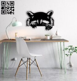 Raccoon E0014734 file cdr and dxf free vector download for laser cut plasma