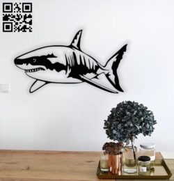 Shark wall decor E0014567 file cdr and dxf free vector download for laser cut plasma