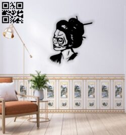 Skull girl wall decor E0014692 file cdr and dxf free vector download for laser cut plasma