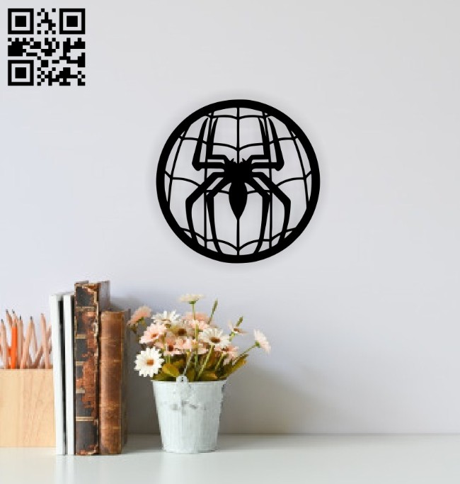 Spider wall decor E0014812 file cdr and dxf free vector download for laser cut plasma