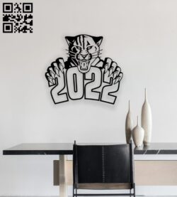 Tiger wall decor E0014537 file cdr and dxf free vector download for laser cut plasma