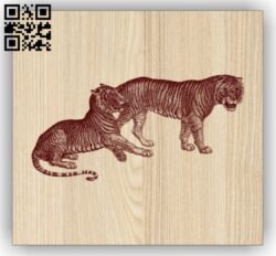 Tigers E0014777 file cdr and dxf free vector download for laser engraving machine