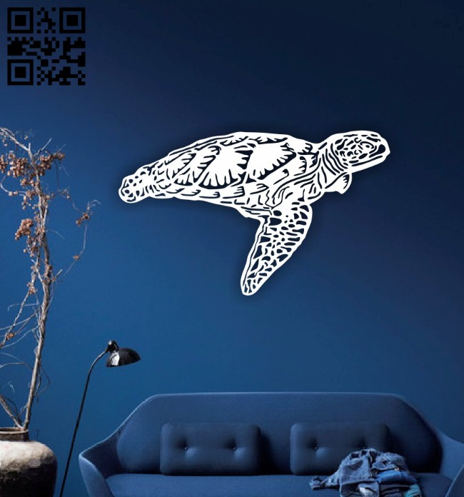 Turtle wall decor E0014690 file cdr and dxf free vector download for laser cut plasma