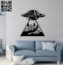 UFO wall decor E0014747 file cdr and dxf free vector download for laser cut plasma