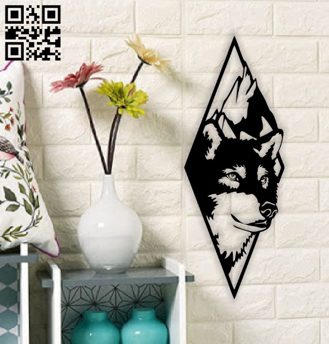 Wolf wall decor E0014752 file cdr and dxf free vector download for laser cut plasma