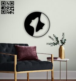 Ying yang E0014477 file cdr and dxf free vector download for laser cut plasma