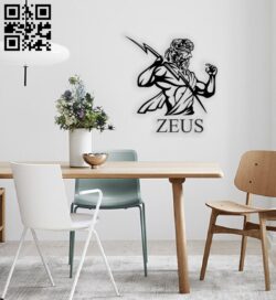 Zeus wall decor E0014574 file cdr and dxf free vector download for laser cut