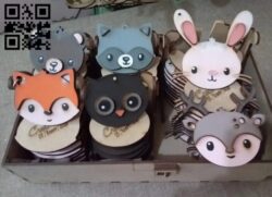 Animal keychain E0014902 file cdr and dxf free vector download for laser cut