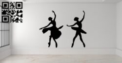 Ballet wall decor E0015022 file cdr and dxf free vector download for laser cut plasma