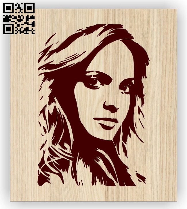 Beautiful girl E0014882 file cdr and dxf free vector download for laser engraving machine