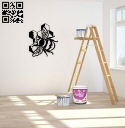 Bee E0014924 file cdr and dxf free vector download for laser cut plasma