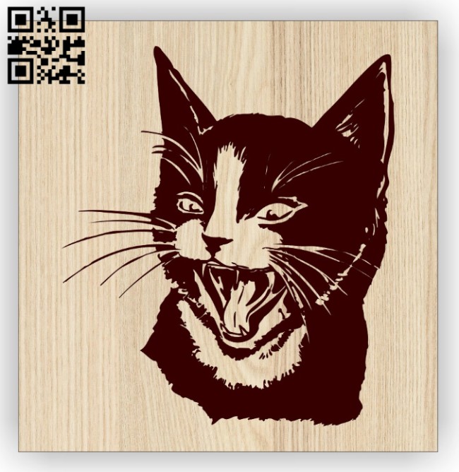 Black cat E0014883 file cdr and dxf free vector download for laser engraving machine