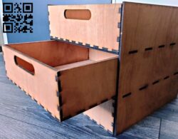 Box with drawers E0014866 file cdr and dxf free vector download for laser cut
