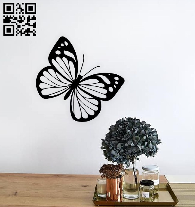 Buttserfly wall decor E0014888 file cdr and dxf free vector download for laser cut plasma