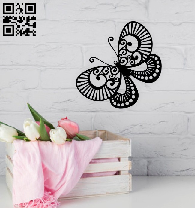 Butterfly wall decor E0015056 file cdr and dxf free vector download for laser cut plasma