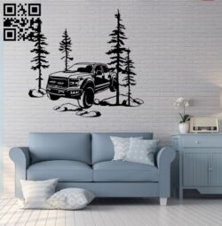 Car wall decor E0014912 file cdr and dxf free vector download for laser cut plasma