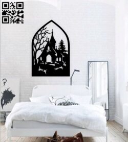 Church wall decor E0014965 file cdr and dxf free vector download for laser cut plasma