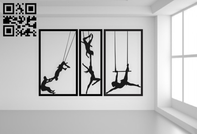 Circus wall decor E0014955 file cdr and dxf free vector download for laser cut plasma