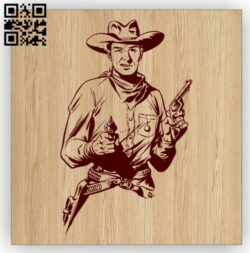Cowboy E0014926 file cdr and dxf free vector download for laser engraving machine