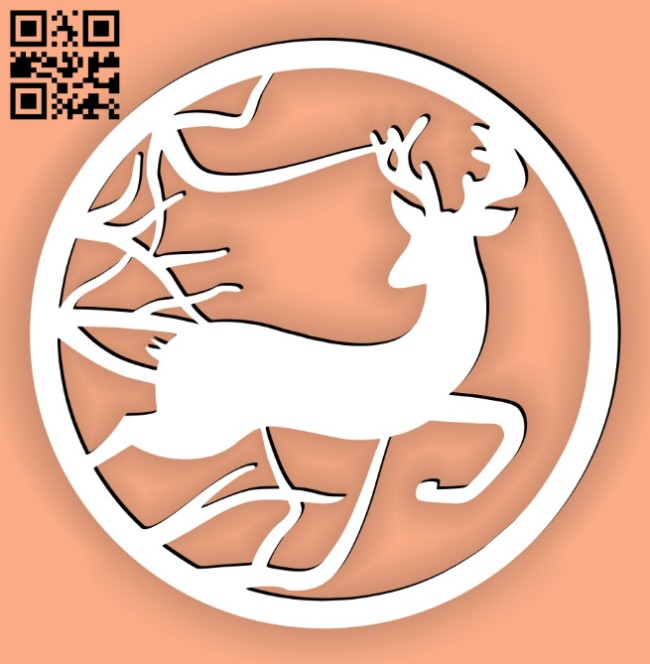 Deer E0014987 file cdr and dxf free vector download for laser cut plasma