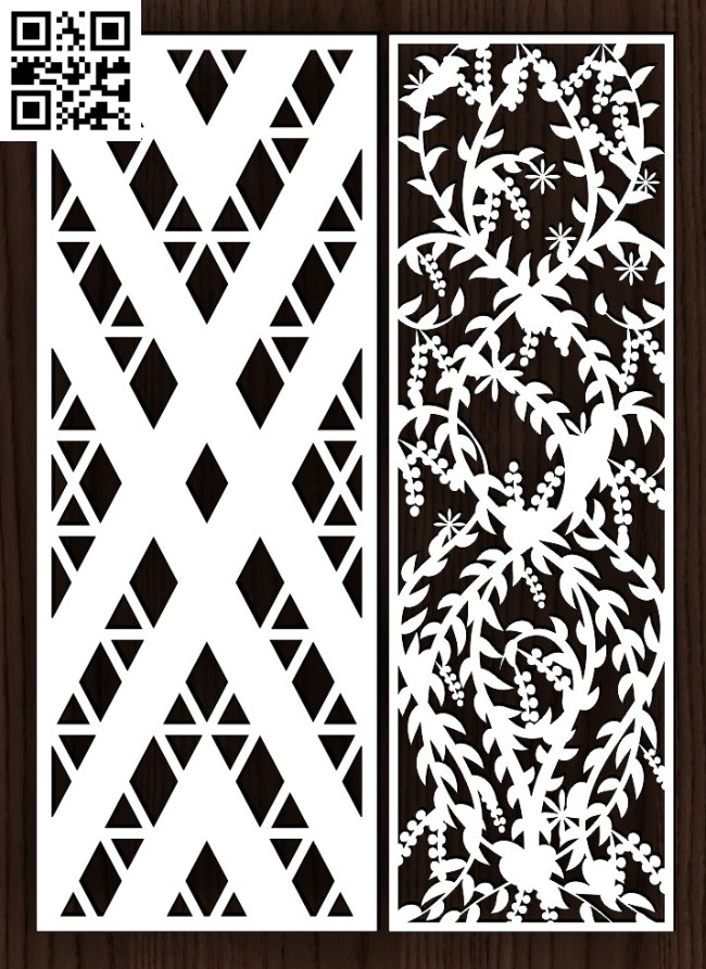 Design pattern screen panel E0015011 file cdr and dxf free vector download for laser cut