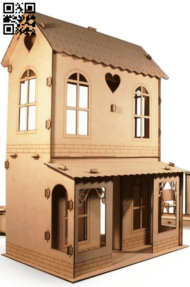 Doll house E0014936 file cdr and dxf free vector download for laser cut