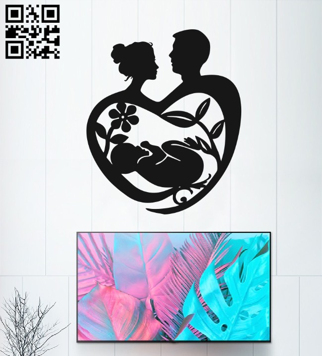 Family love E0014919 file cdr and dxf free vector download for laser cut plasma