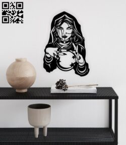 Fortune teller woman E0015015 file cdr and dxf free vector download for laser engraving machine