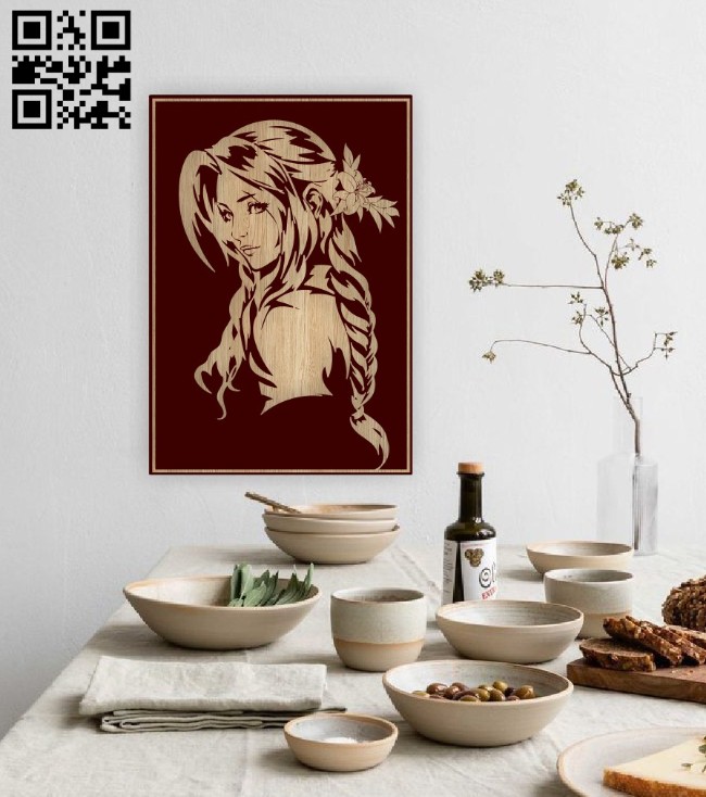 Girl E0014928 file cdr and dxf free vector download for laser engraving machine