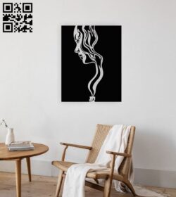 Girl wall decor E0015041 file cdr and dxf free vector download for laser cut plasma