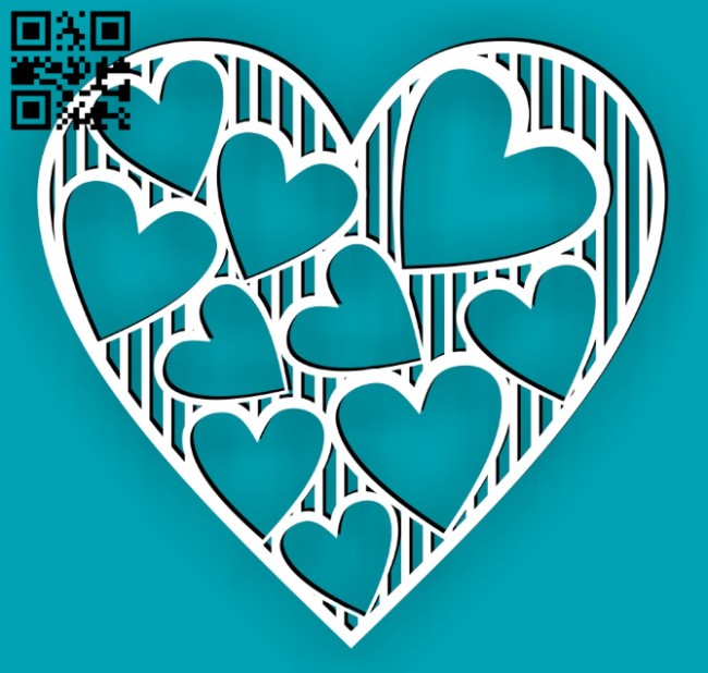 Heart E0015046 file cdr and dxf free vector download for laser cut