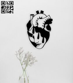 Heart women face E0015014 file cdr and dxf free vector download for laser cut plasma
