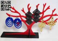 Jewelry tree E0014981 file cdr and dxf free vector download for laser cut