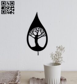 Leaf wall decor E0014942 file cdr and dxf free vector download for laser cut