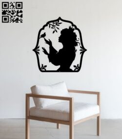 Princess wall decor E0015070 file cdr and dxf free vector download for laser cut plasma