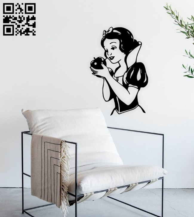 Snow white wall decor E0014874 file cdr and dxf free vector download for laser cut plasma