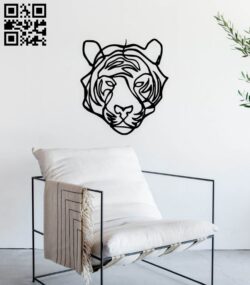 Tiger wall decor E0014891 file cdr and dxf free vector download for laser cut plasma
