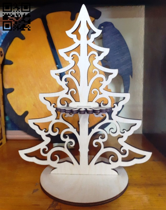 Tree napkin holder E0014990 file cdr and dxf free vector download for laser cut