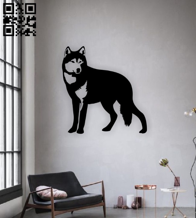 Wolf wall decor E0015068 file cdr and dxf free vector download for laser cut plasma