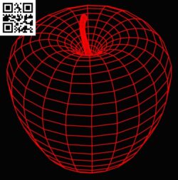 3D illusion led lamp Apple E0015191 file cdr and dxf free vector download for laser engraving machine